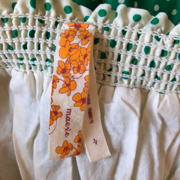 Anthropologie Maeve Strapless Green Dress 4 - Picture 9 of 10